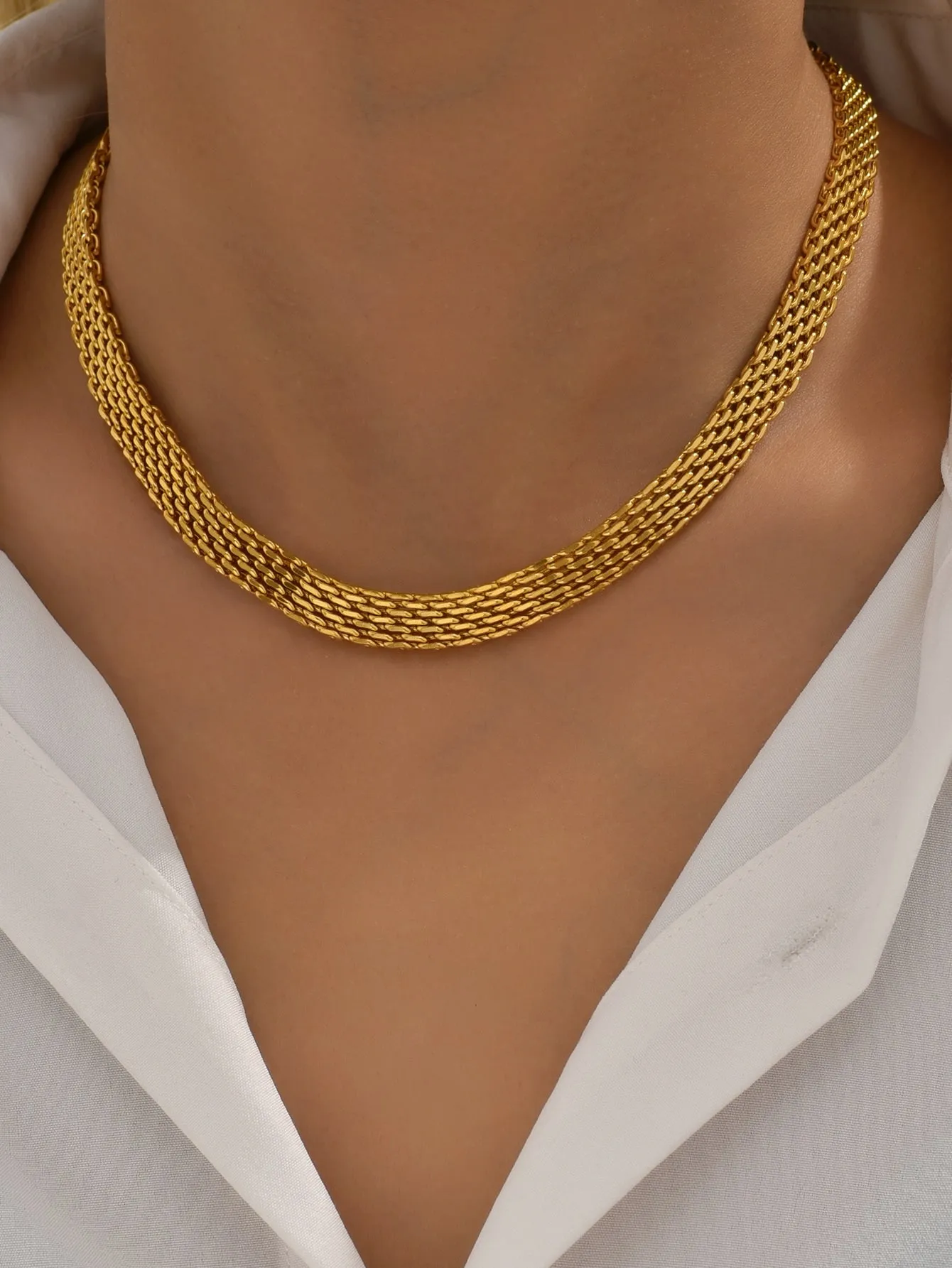 Textured Design Chain Necklace for Women Jewelry for Women Necklace Accessories