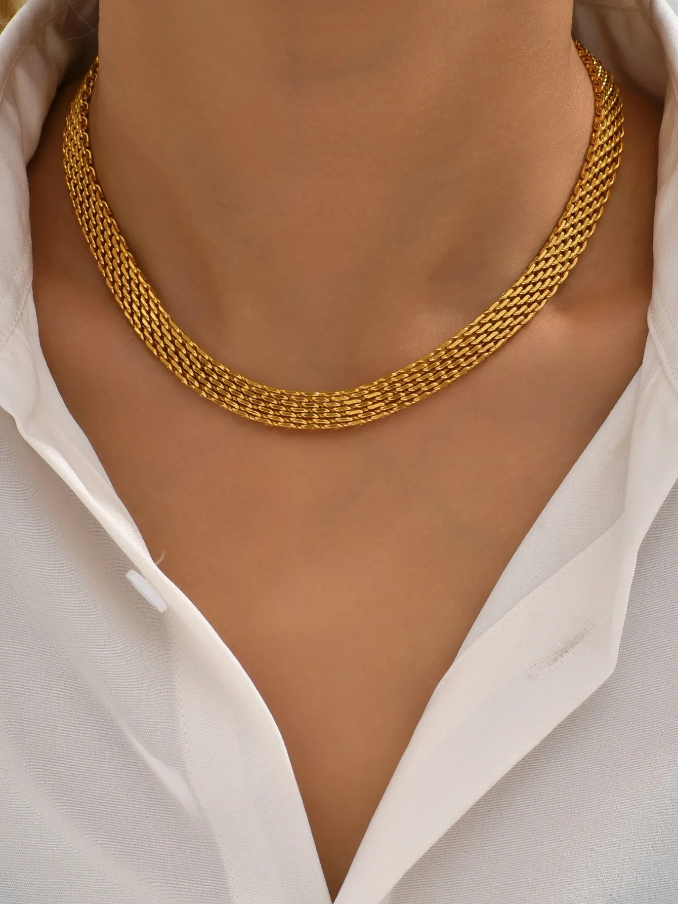 Textured Design Chain Necklace for Women Jewelry for Women Necklace Accessories