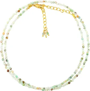 TGH Natural Gemstone Faceted Beads Handmade Beaded Necklace, Energy Healing Stones, Birthstone Jewlry, Crystals Women Fashion Jewelry for her, Mother's Day Gifts, Statement Necklace