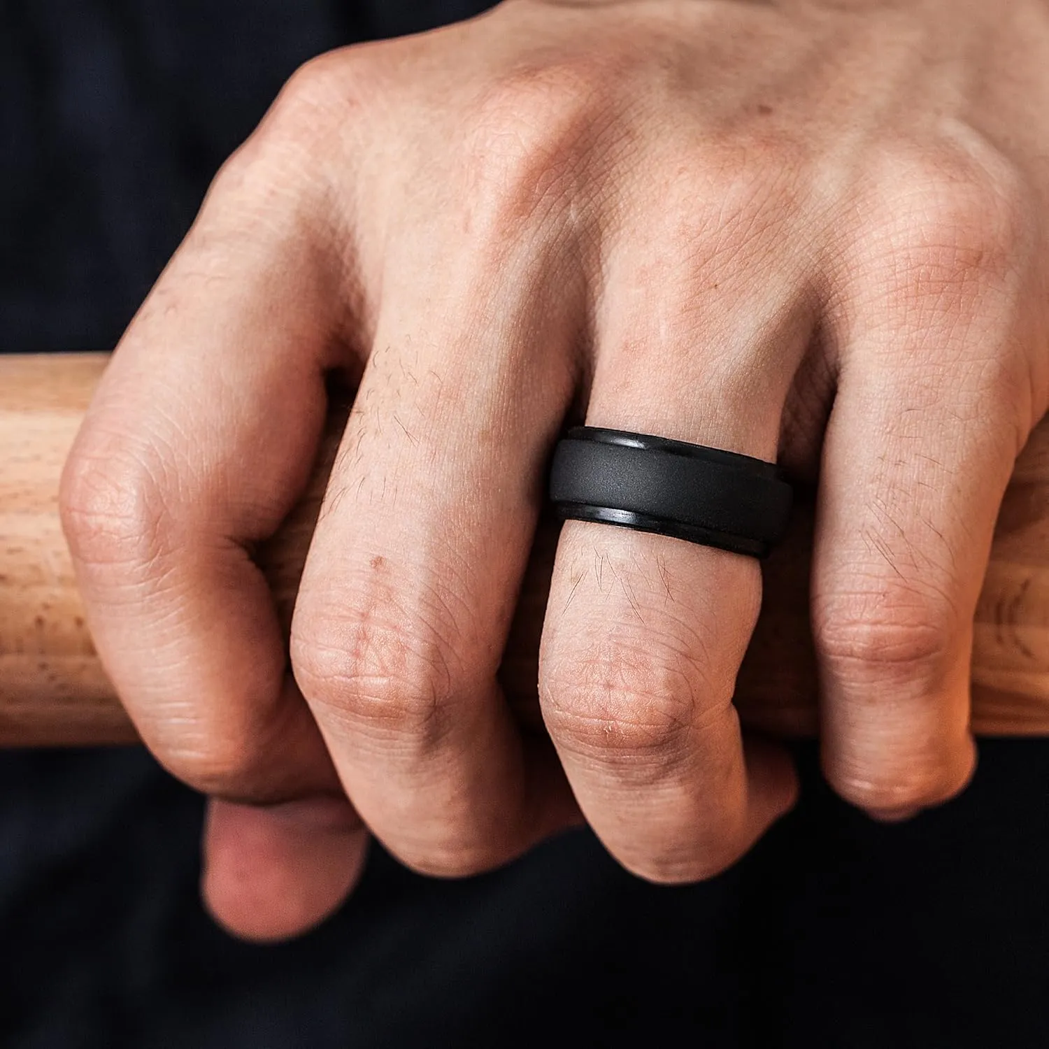 ThunderFit Silicone Mens Wedding Rings, 10mm Wide 2.5mm Thick Rubber Wedding Bands-Variety Multipack 1-7
