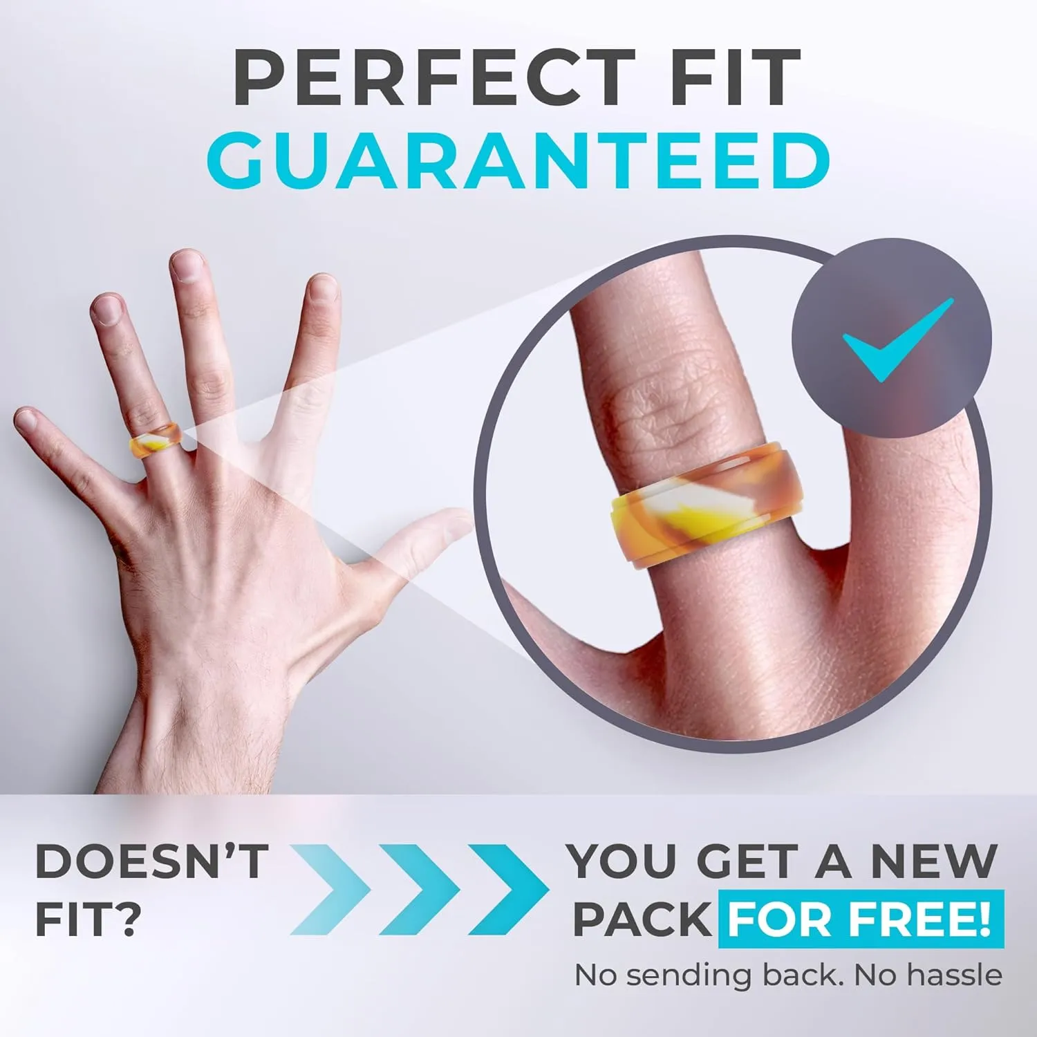 ThunderFit Silicone Mens Wedding Rings, 10mm Wide 2.5mm Thick Rubber Wedding Bands, Variety Multipack 1/4