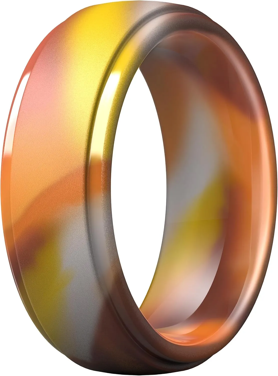 ThunderFit Silicone Mens Wedding Rings, 10mm Wide 2.5mm Thick Rubber Wedding Bands, Variety Multipack 1/4