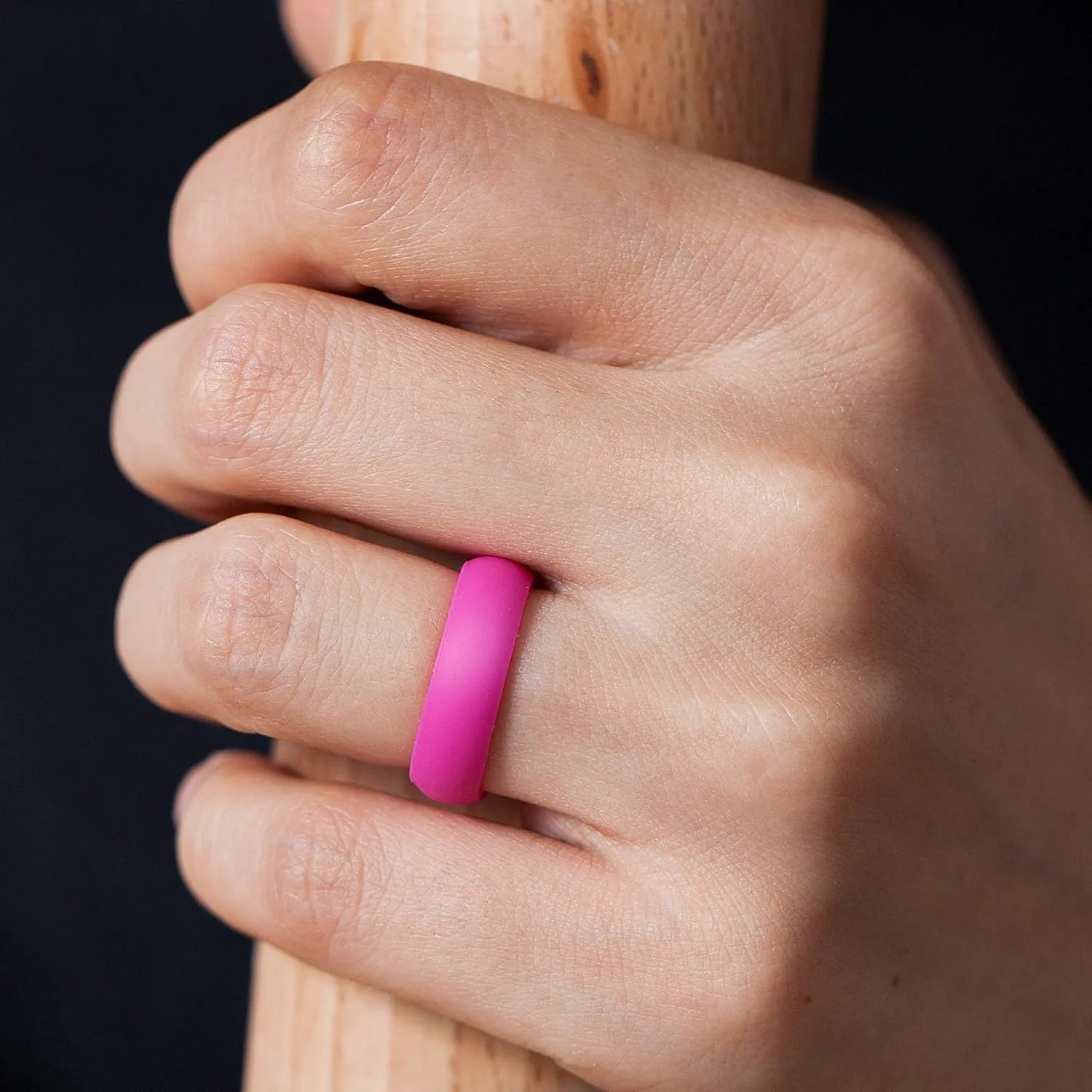 ThunderFit Silicone Rings Wedding Bands for Women 5.6mm Wide 2mm Thick - 3/4 Variety Multipack