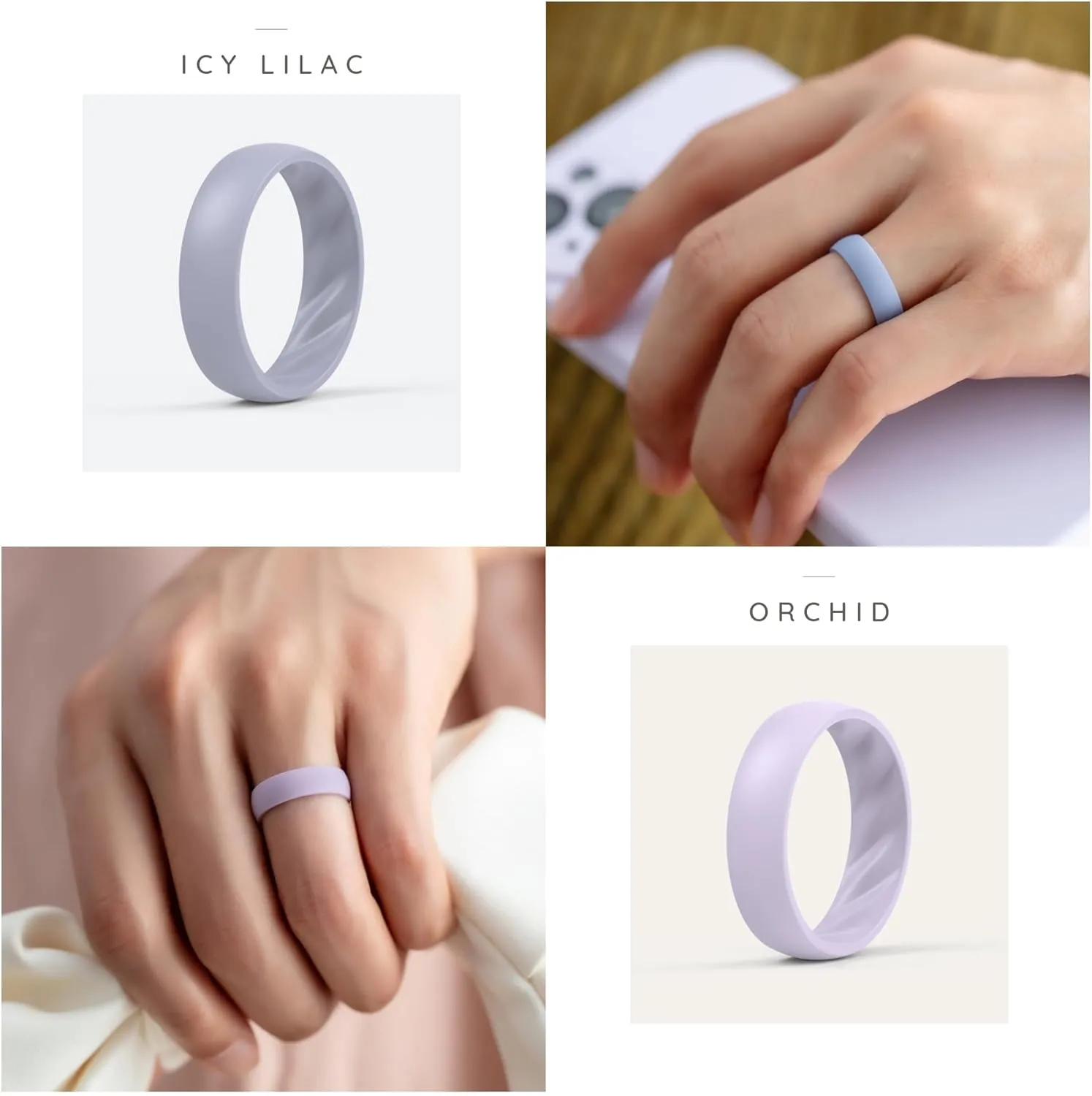 ThunderFit Women's Silicone Wedding Rings, Rubber Engagement Bands 6mm Wide 2mm Thick - 1/4/6/8/9/12 Variety Multipack