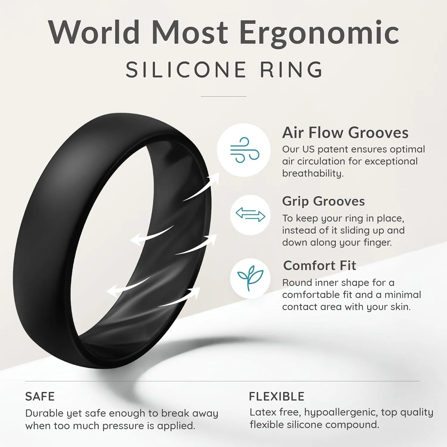 ThunderFit Women's Silicone Wedding Rings, Rubber Engagement Bands 6mm Wide 2mm Thick - 1/4/6/8/9/12 Variety Multipack