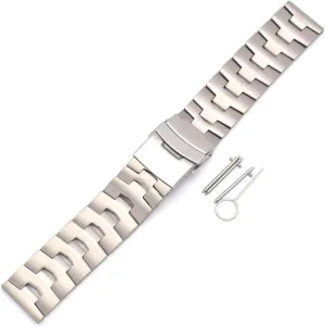 Titanium Solid Watch Band for Mens Women, Pure Titanium Watch Straps 22mm