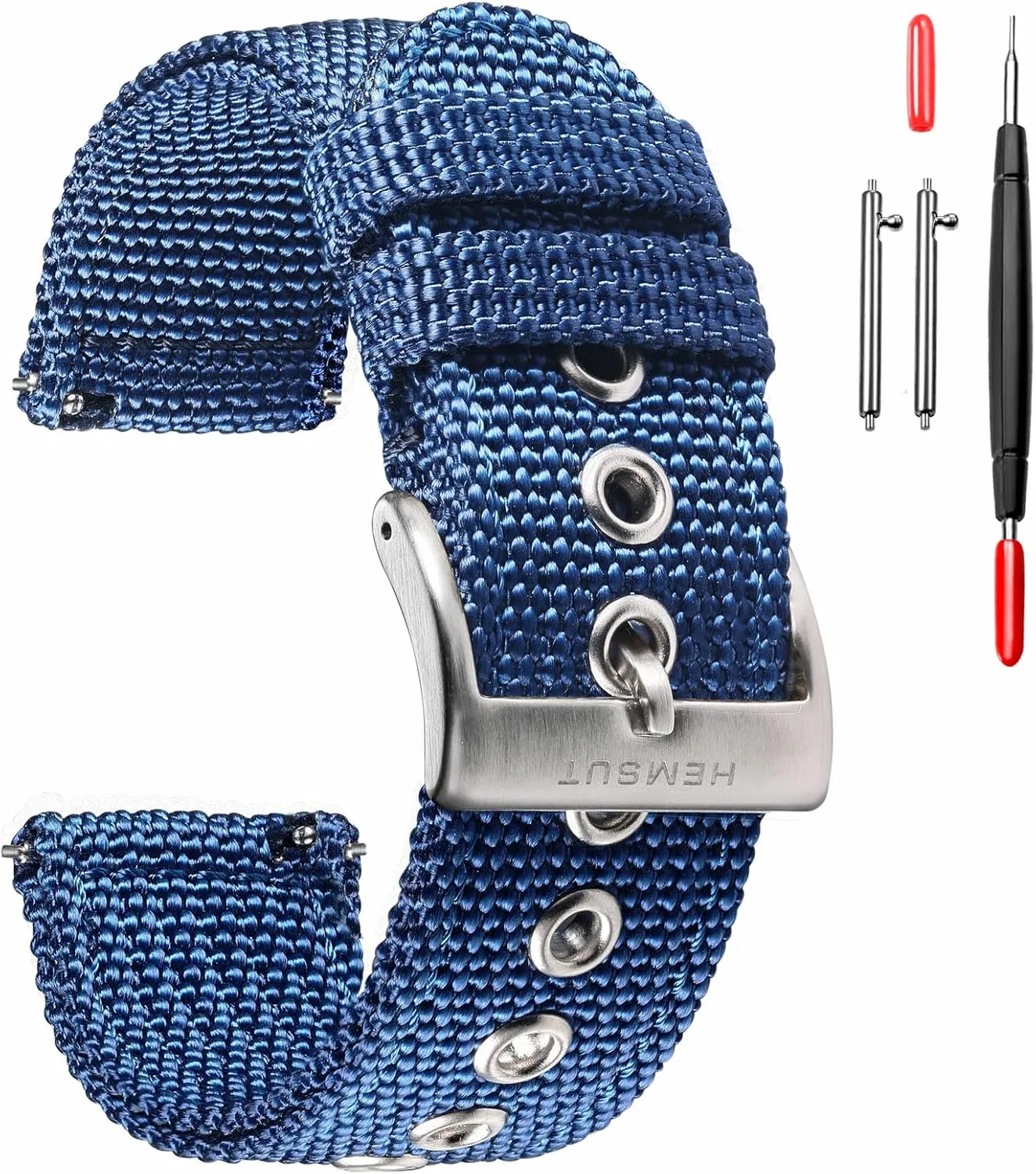 torbollo Nylon Weaved Watch Strap, Men Watch Bands for Classic Watch, 18mm 20mm 22mm 24mm Quick Release Sturdy Replacement Watch Wrap for Women