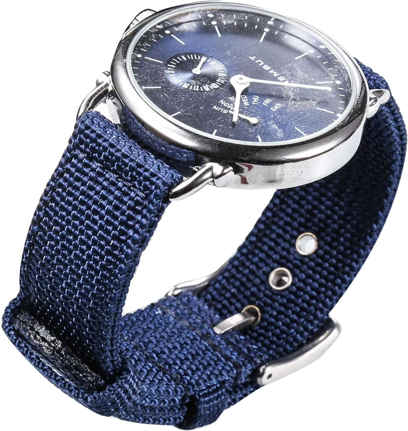 torbollo Nylon Weaved Watch Strap, Men Watch Bands for Classic Watch, 18mm 20mm 22mm 24mm Quick Release Sturdy Replacement Watch Wrap for Women
