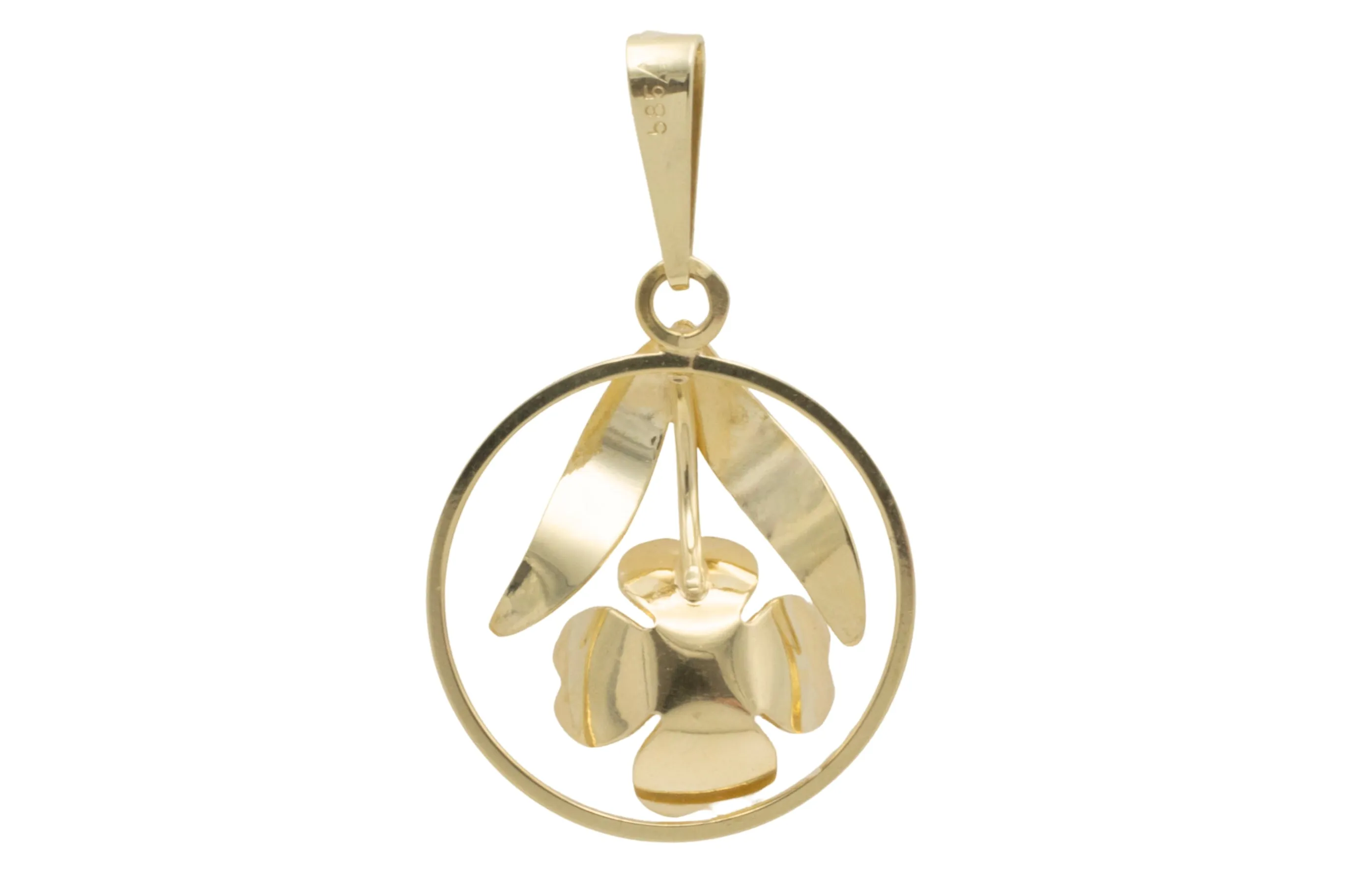 Vintage flower pendant with pearl