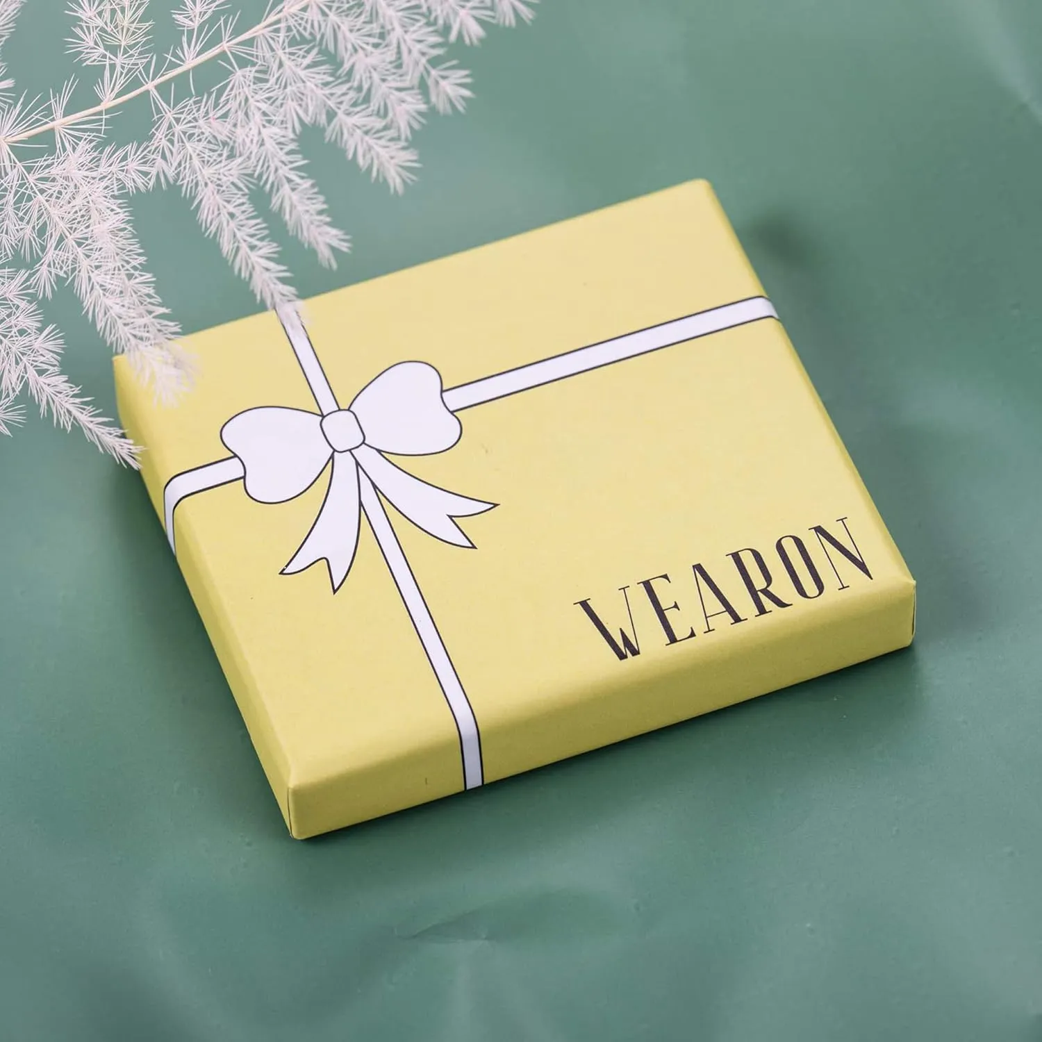 WEARON Birth Flower Necklace 18K Gold Plated Dainty Birth Month Flower Layered Pendant Necklace Bead Choker Necklace for Women