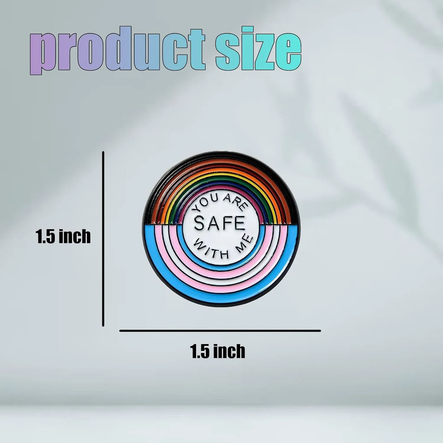 You Are Safe with Me LGBTQ Pin - Trans Rights Badge, Rainbow Flag, Be Kind Pride Lapel Pin for LGBTQ  Ally, Support & Equality, Safe Space Enamel Pin for Community