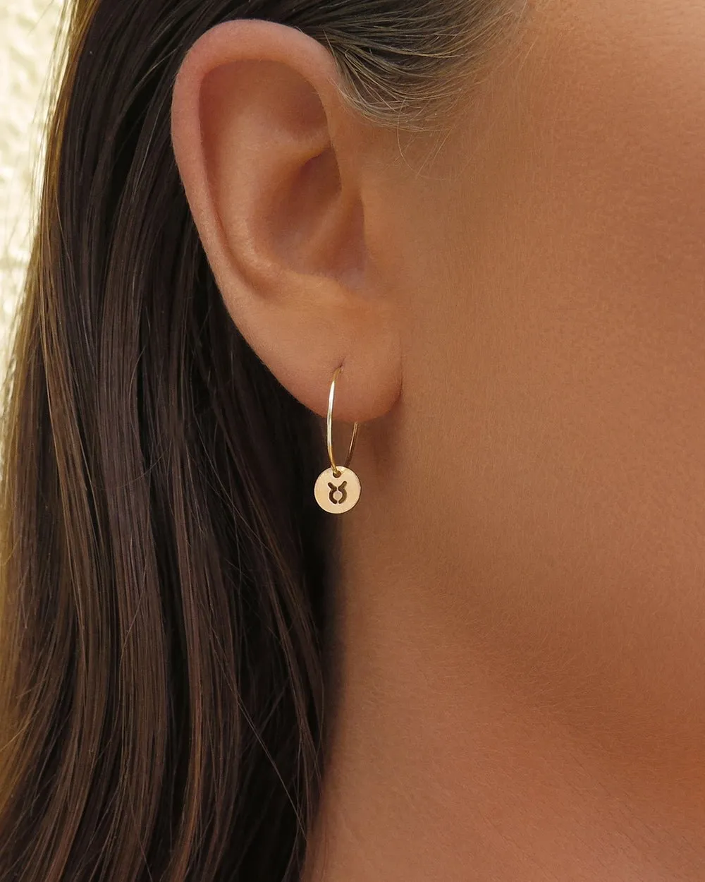 Zodiac Hoop Earrings