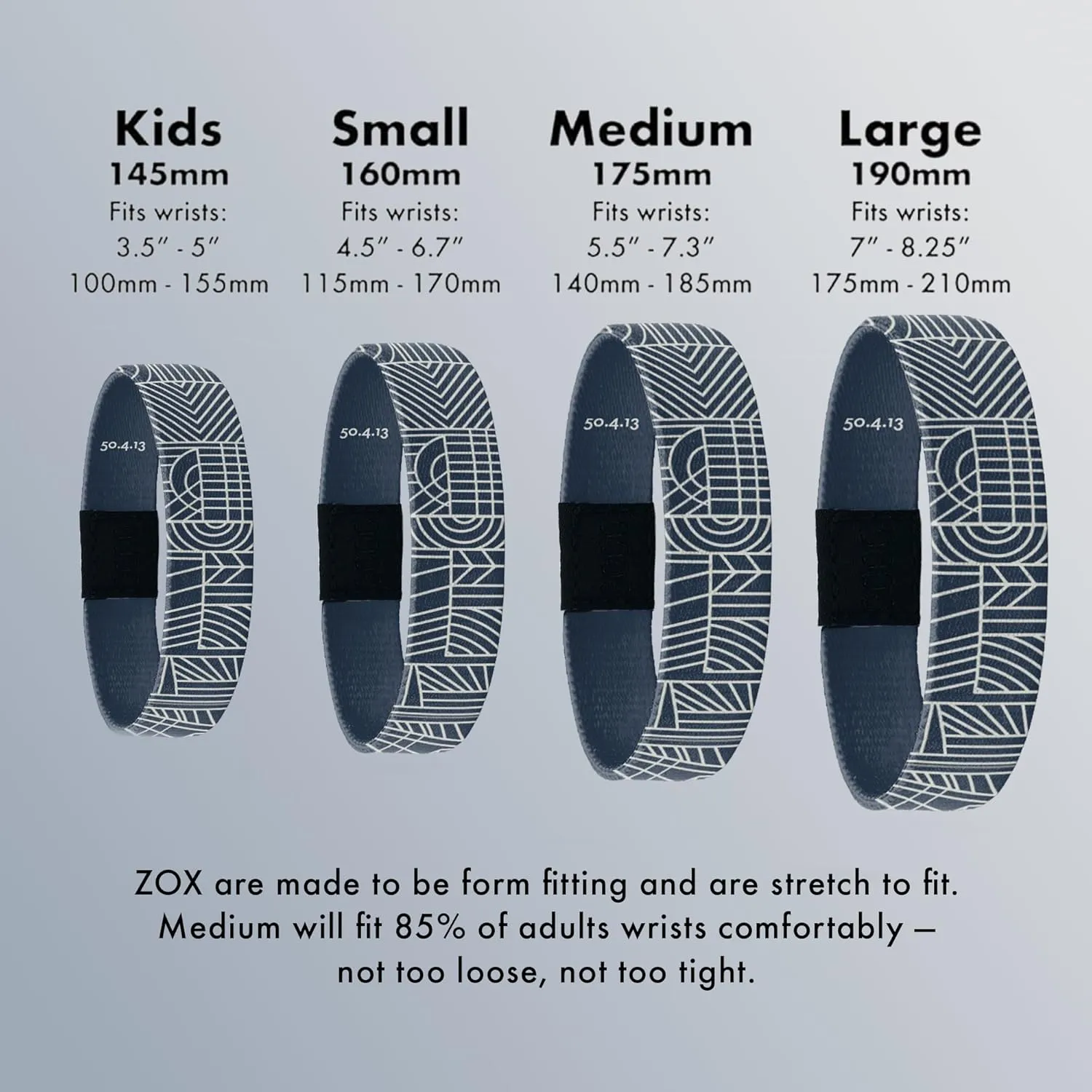 ZOX Bracelets  Stretchy Elastic Band with Motivational Affirmations and Beautiful Artwork, Great Wristband Gift for Men & Women of All Ages