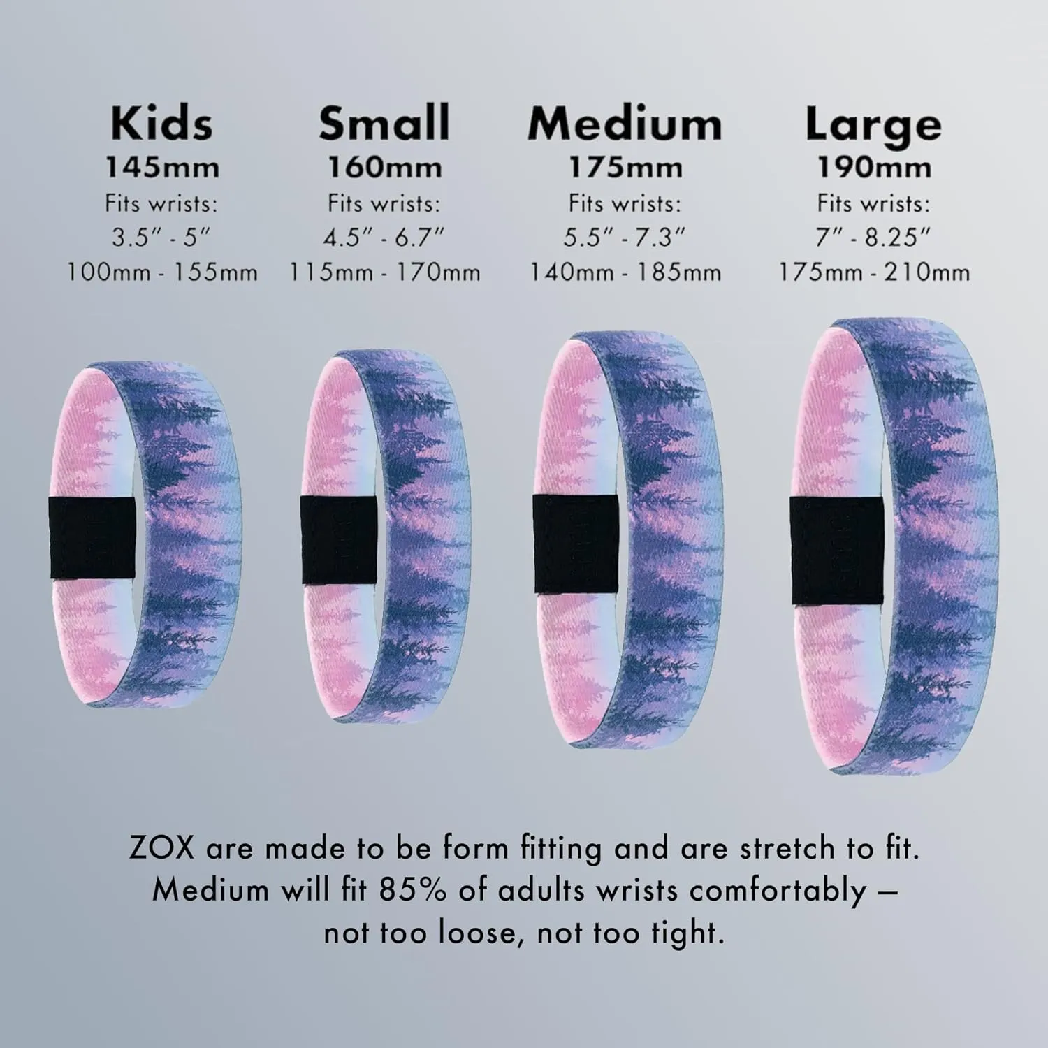 ZOX Bracelets  Stretchy Elastic Band with Motivational Affirmations and Beautiful Artwork, Great Wristband Gift for Men & Women of All Ages