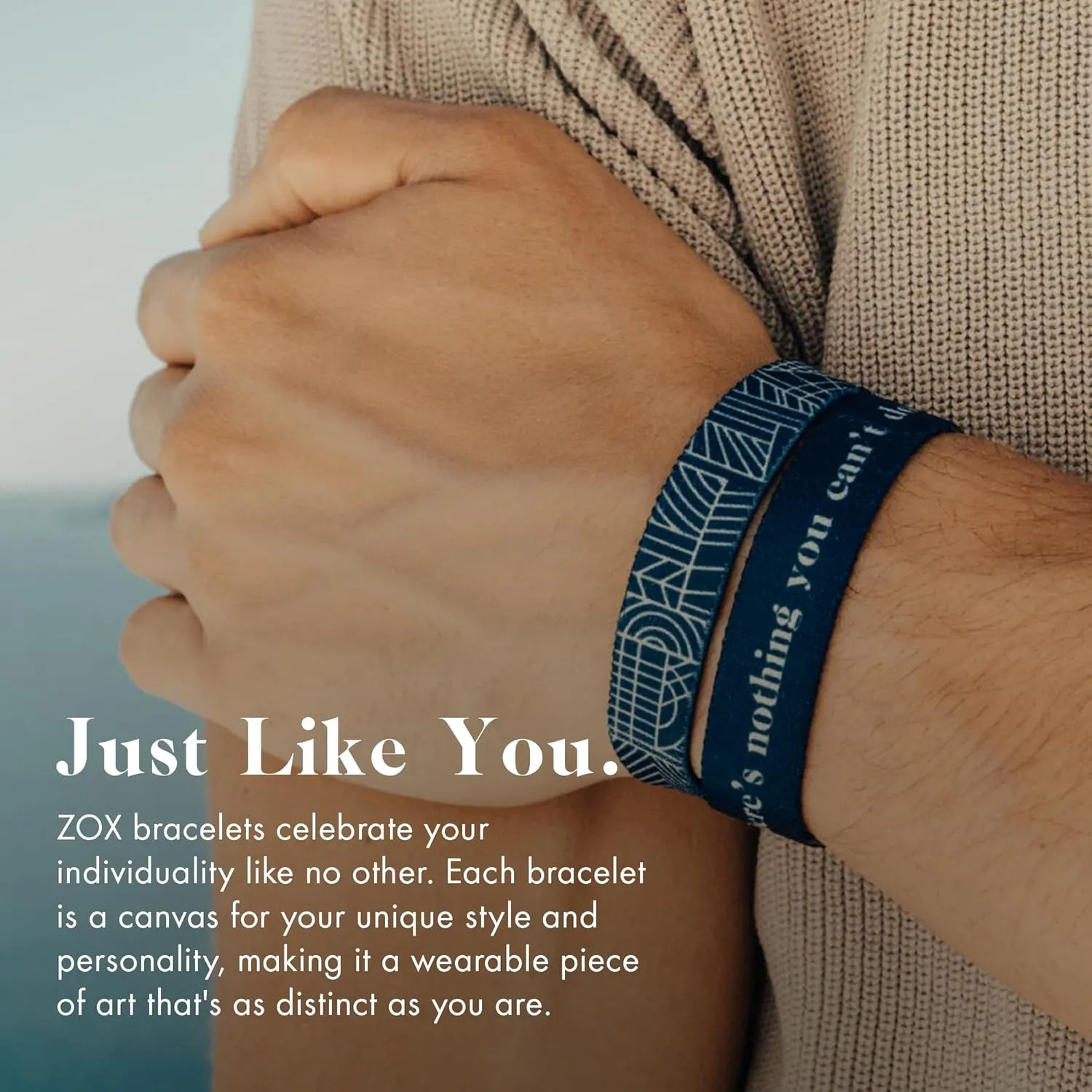 ZOX Bracelets  Stretchy Elastic Band with Motivational Affirmations and Beautiful Artwork, Great Wristband Gift for Men & Women of All Ages