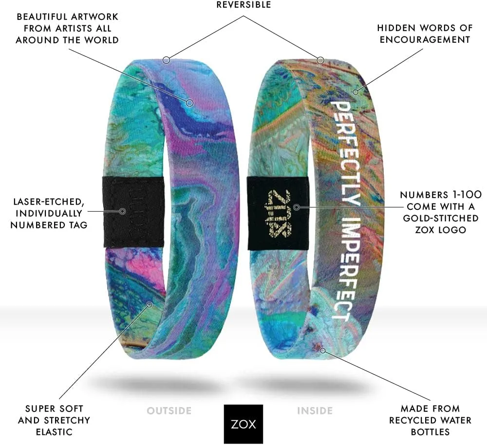 ZOX Bracelets  Stretchy Elastic Band with Motivational Affirmations and Beautiful Artwork, Great Wristband Gift for Men & Women of All Ages