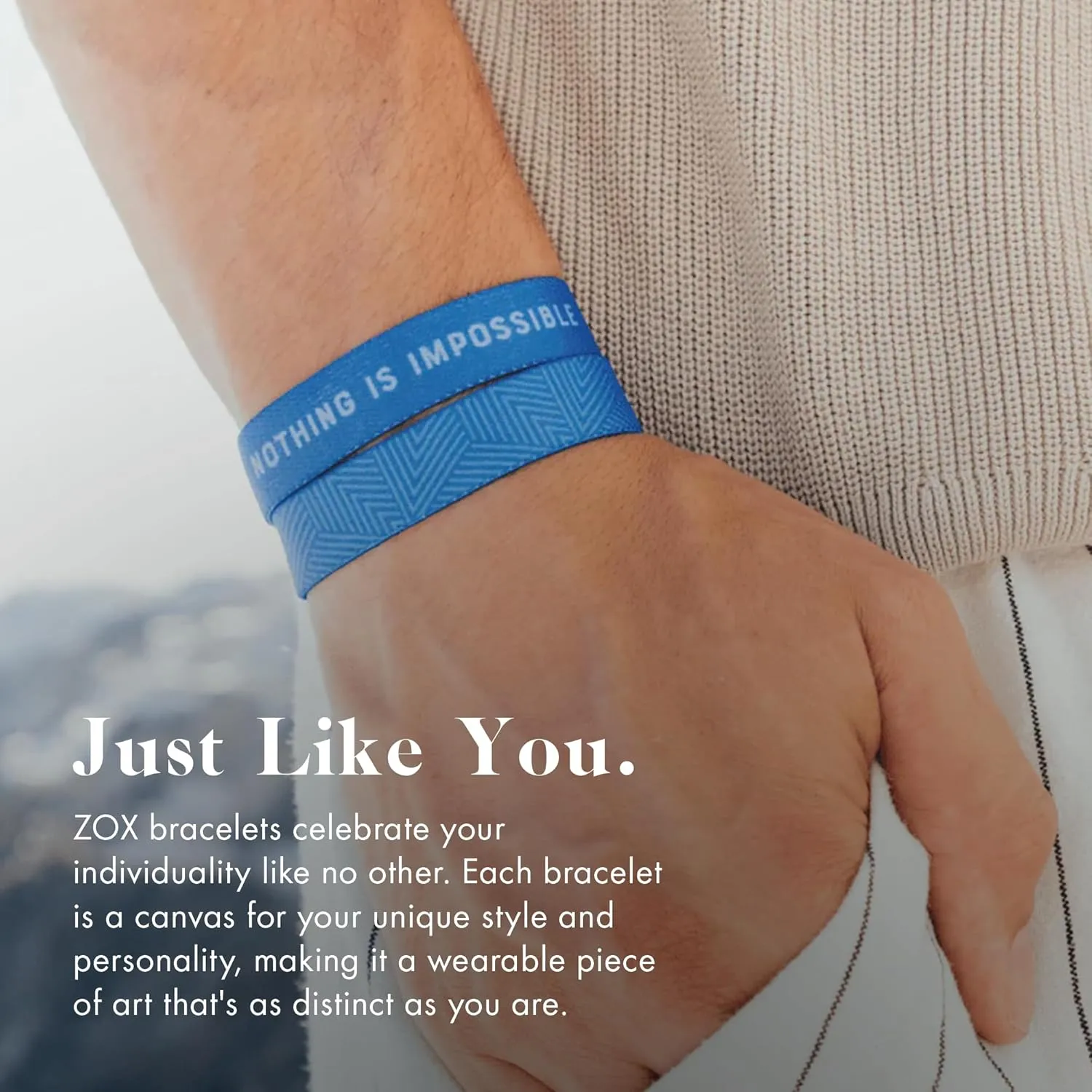 ZOX Bracelets  Stretchy Elastic Band with Motivational Affirmations and Beautiful Artwork, Great Wristband Gift for Men & Women of All Ages